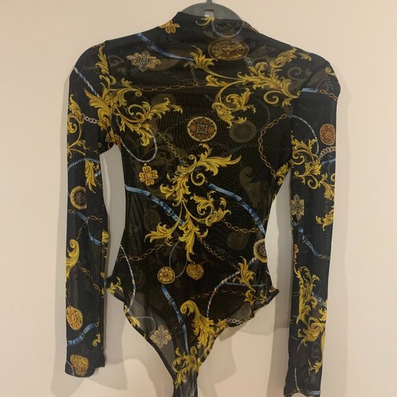 Versace inspired sheer mesh bodysuit - Picture 1 of 2